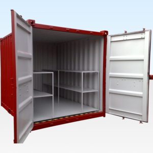 8ft x 8ft Flat Floor Bunded Store For Sale