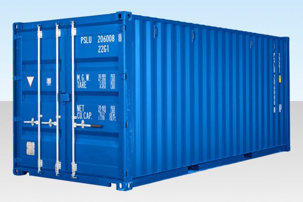 20ft Self Storage Container with Bamboo Floor – Blue (RAL 5010) - Image 2