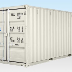 20ft Shipping Container (One Trip) White (RAL 9003) for sale
