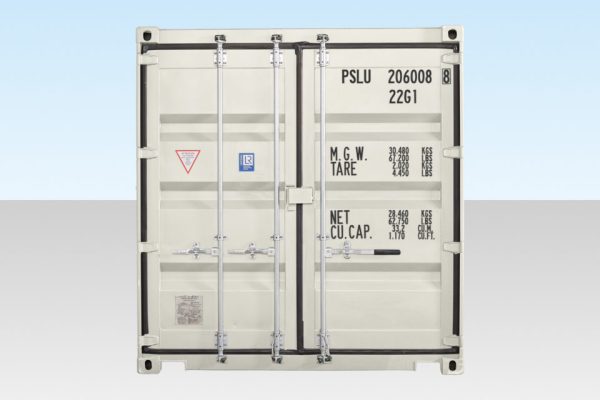 20ft Shipping Container (One Trip) White (RAL 9003) for sale - Image 4